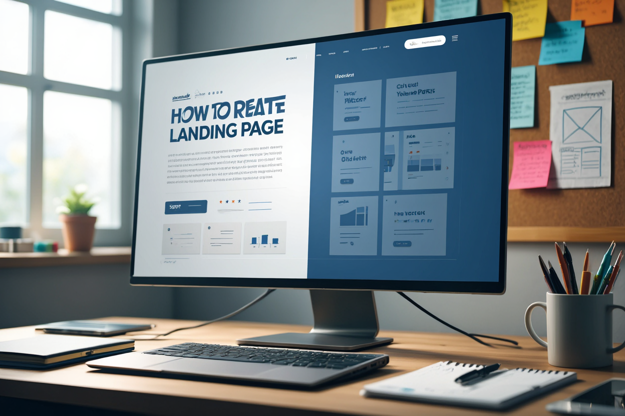 how to create lamding page